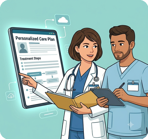 Doctor and patient discussing treatment plan